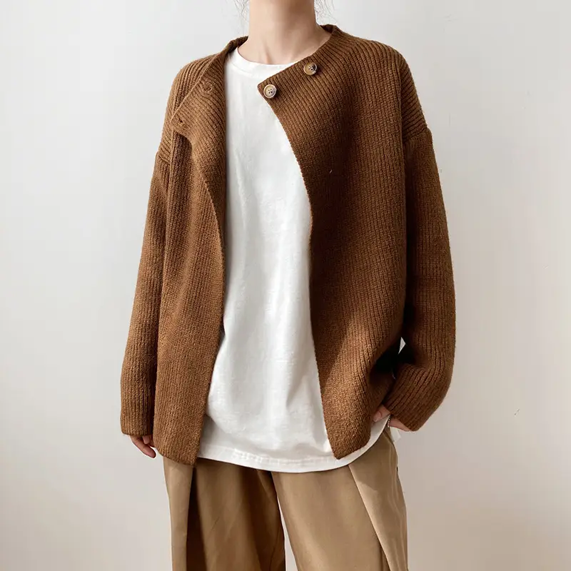 Women Linen Cardigan Sweater Spring Autumn Loose Long Sleeve — feature 27