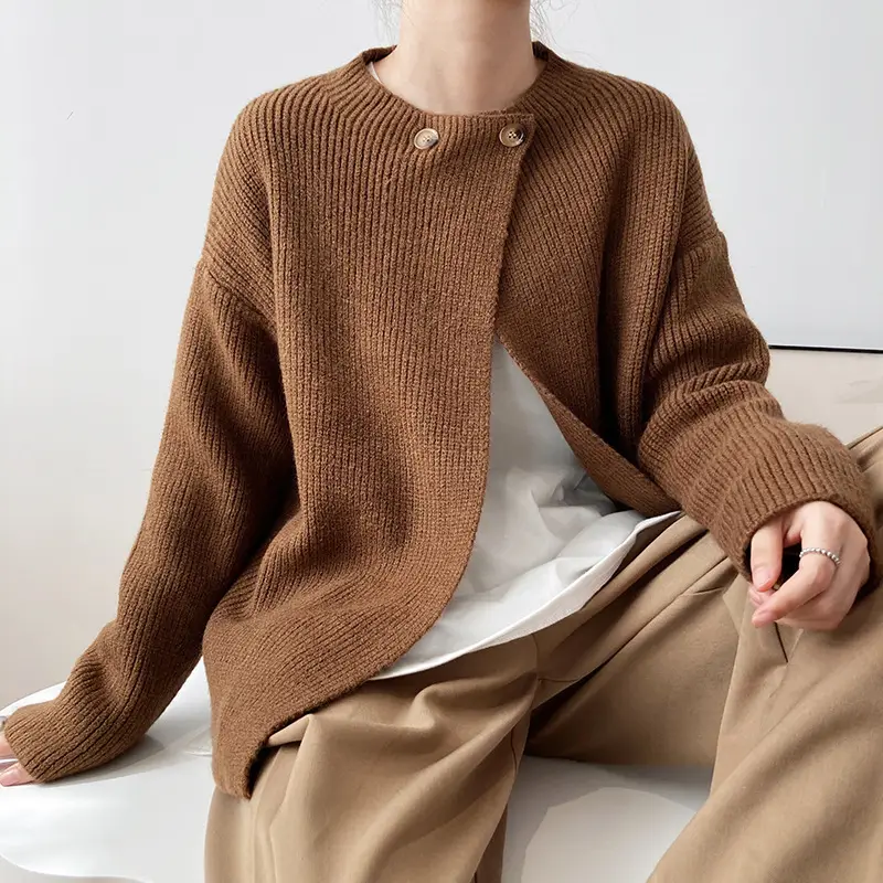 Women Linen Cardigan Sweater Spring Autumn Loose Long Sleeve — feature 30