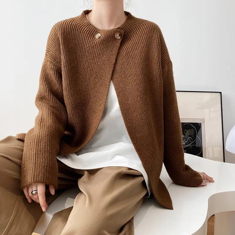 Women Linen Cardigan Sweater Spring Autumn Loose Long Sleeve — feature 33