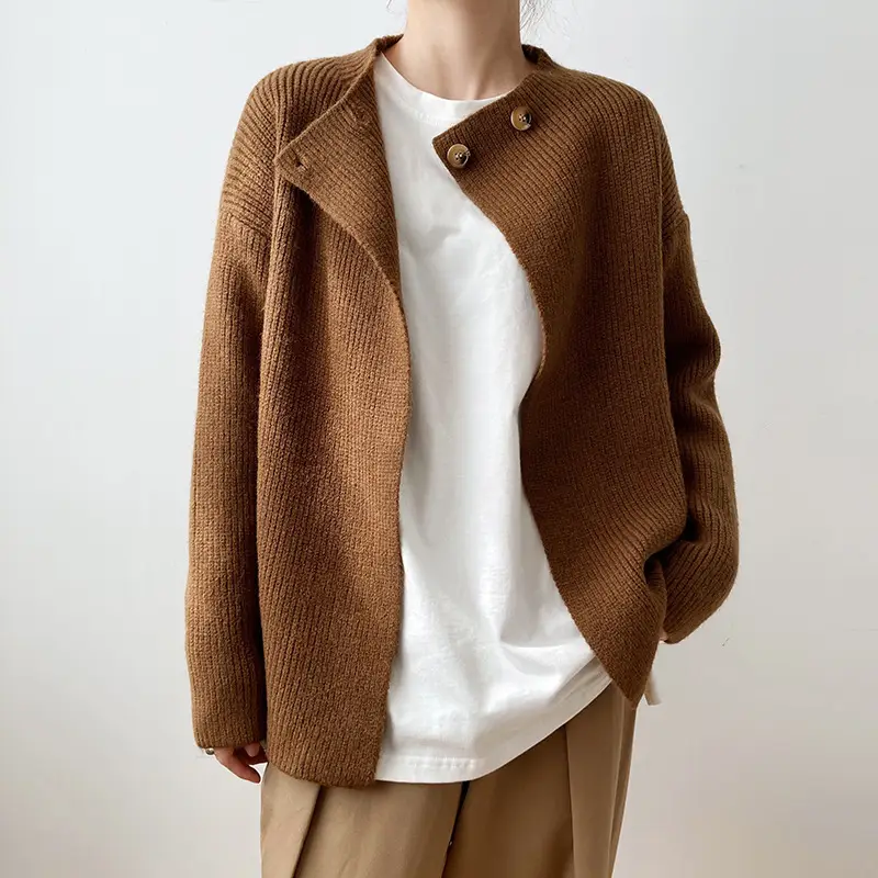 Women Linen Cardigan Sweater Spring Autumn Loose Long Sleeve — feature 34