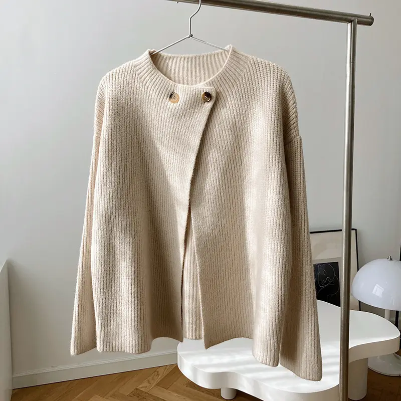 Women Linen Cardigan Sweater Spring Autumn Loose Long Sleeve — feature 35