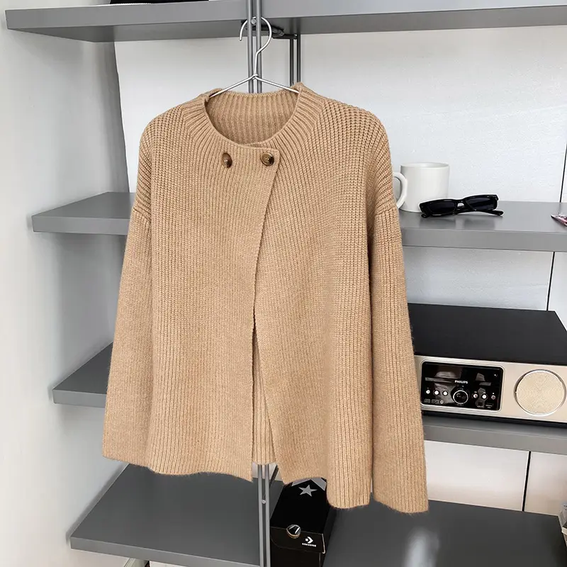 Women Linen Cardigan Sweater Spring Autumn Loose Long Sleeve — feature 37