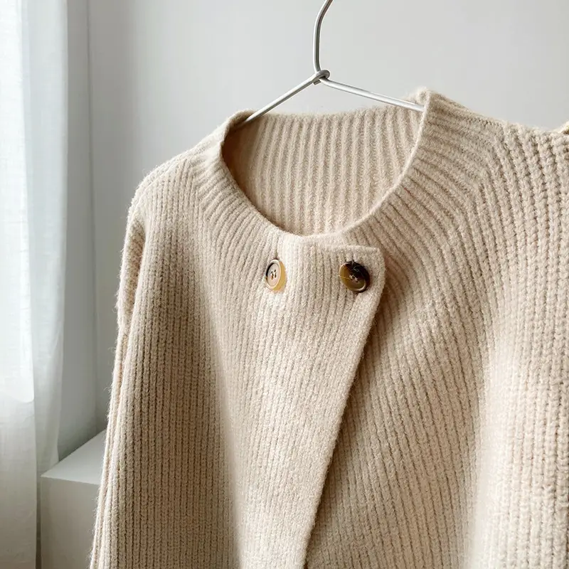 Women Linen Cardigan Sweater Spring Autumn Loose Long Sleeve — feature 38