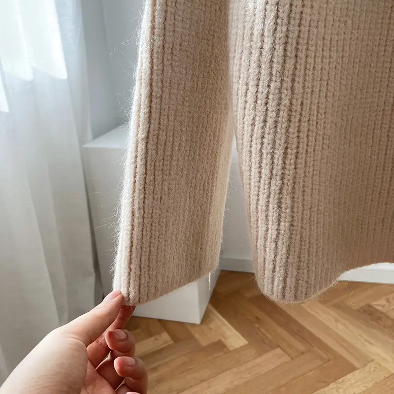 Women Linen Cardigan Sweater Spring Autumn Loose Long Sleeve — feature 40