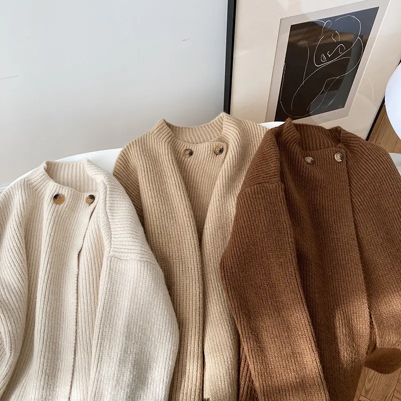 Women Linen Cardigan Sweater Spring Autumn Loose Long Sleeve — feature 42