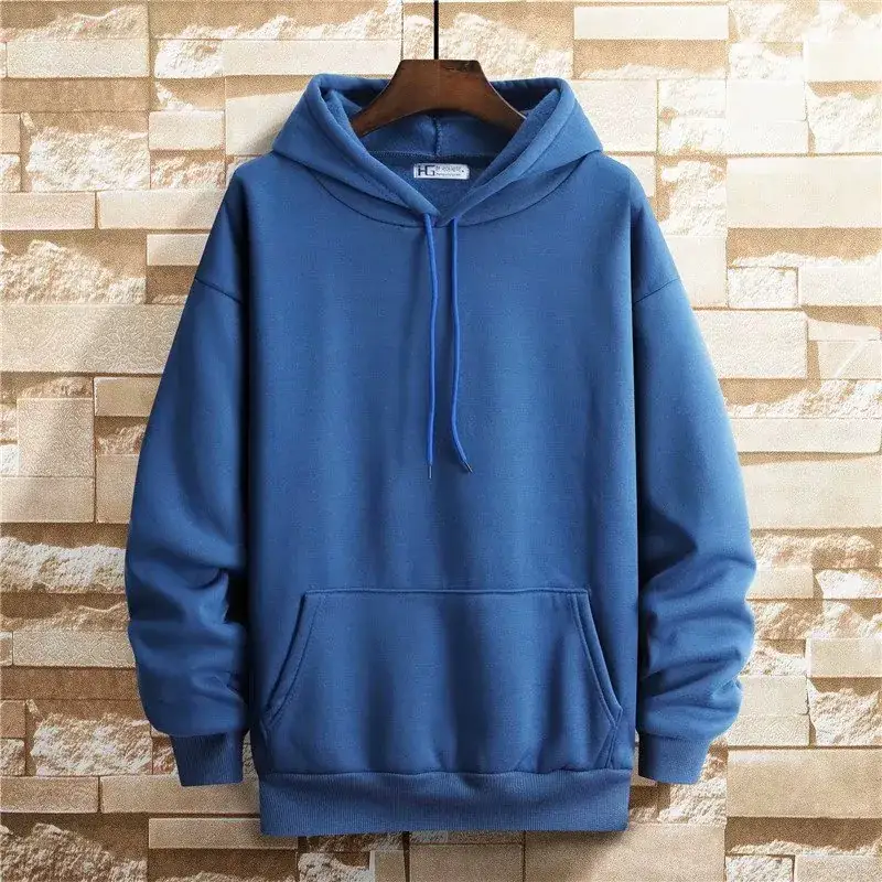 Men Hooded Sweatshirt Dark Green Loose Fit Casual Wear