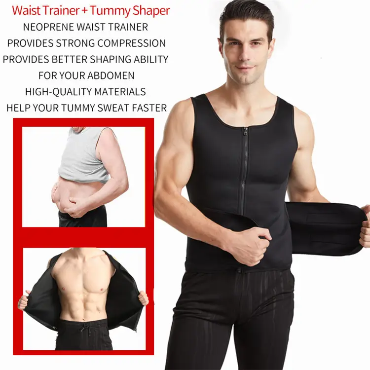 Men's Cross-Border Shapewear Waist Belt Vest Gray