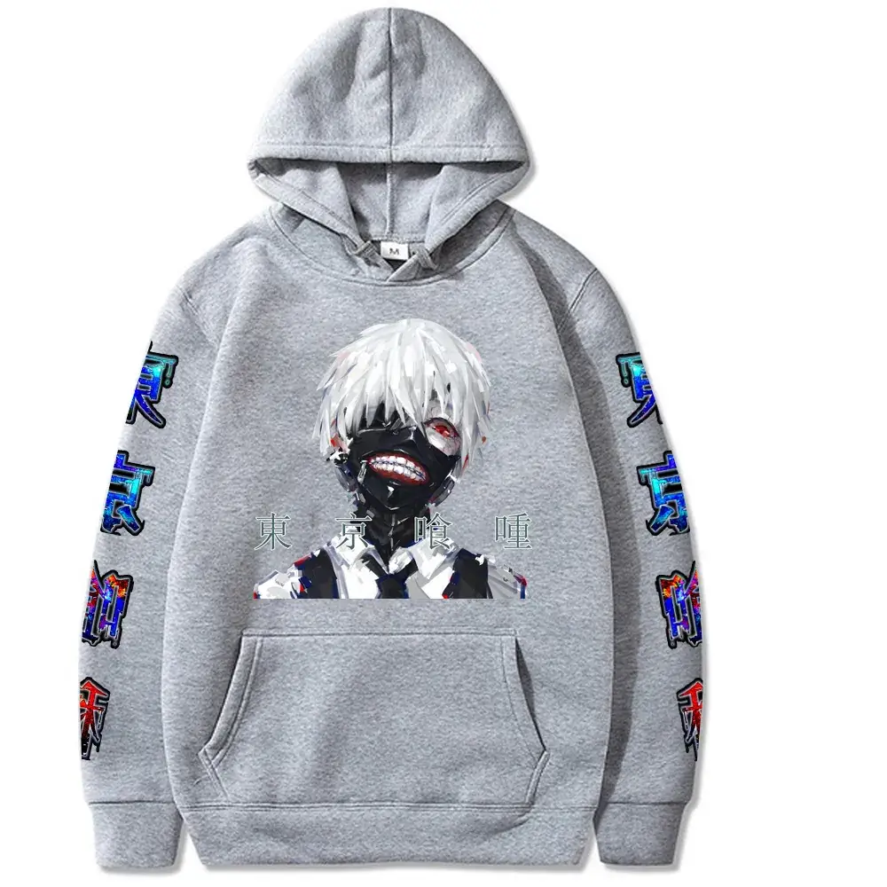 Pink Anime Tokyo Ghoul Hooded Sweatshirt for Boys - Image 2