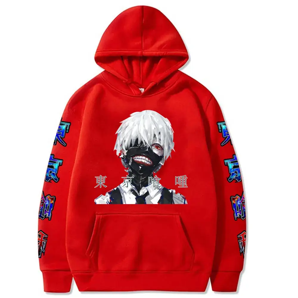 Pink Anime Tokyo Ghoul Hooded Sweatshirt for Boys - Image 13