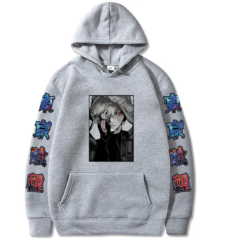 Pink Anime Tokyo Ghoul Hooded Sweatshirt for Boys - Image 10