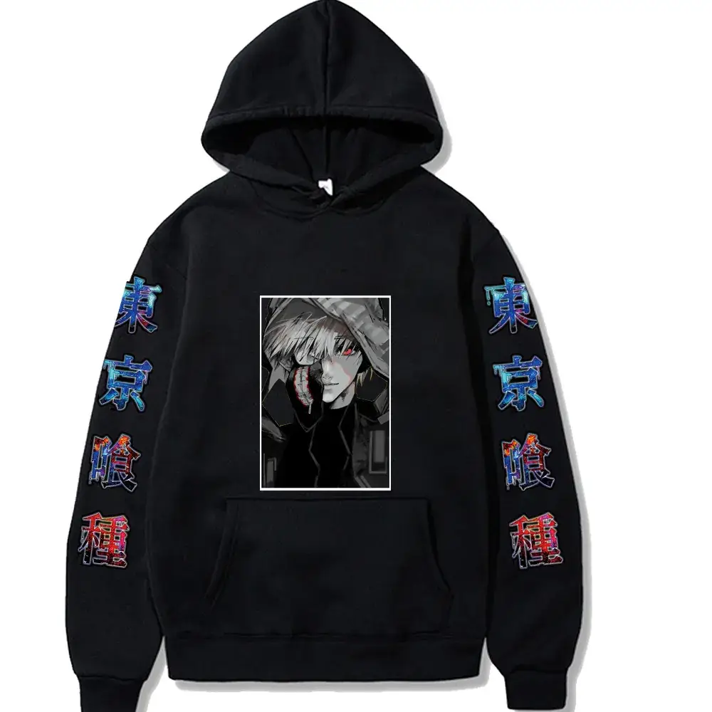 Pink Anime Tokyo Ghoul Hooded Sweatshirt for Boys - Image 11