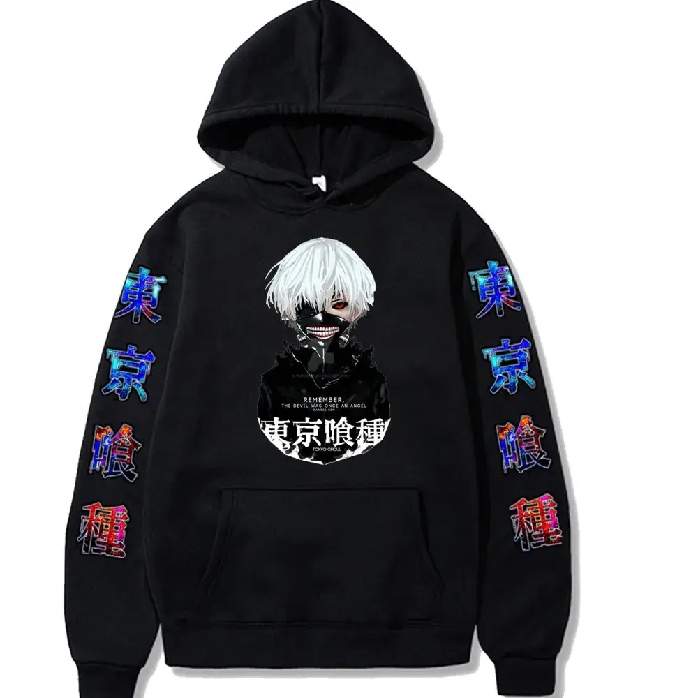 Pink Anime Tokyo Ghoul Hooded Sweatshirt for Boys - Image 5