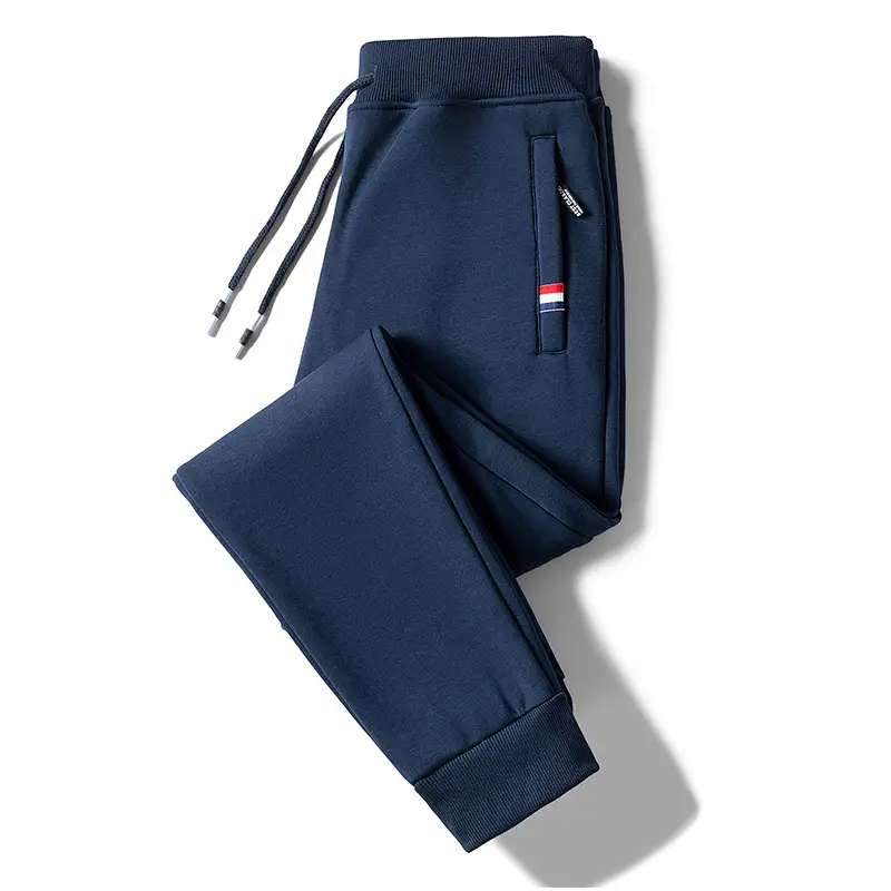 Men Grey Fleece Lined Ankle Tied Pants - Image 10