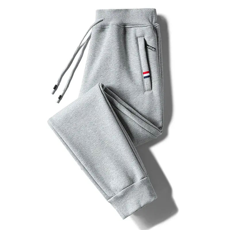 Men Grey Fleece Lined Ankle Tied Pants - Image 11