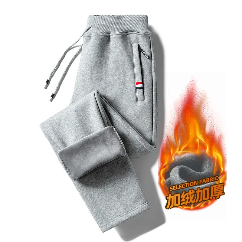 Men Grey Fleece Lined Ankle Tied Pants - Image 15