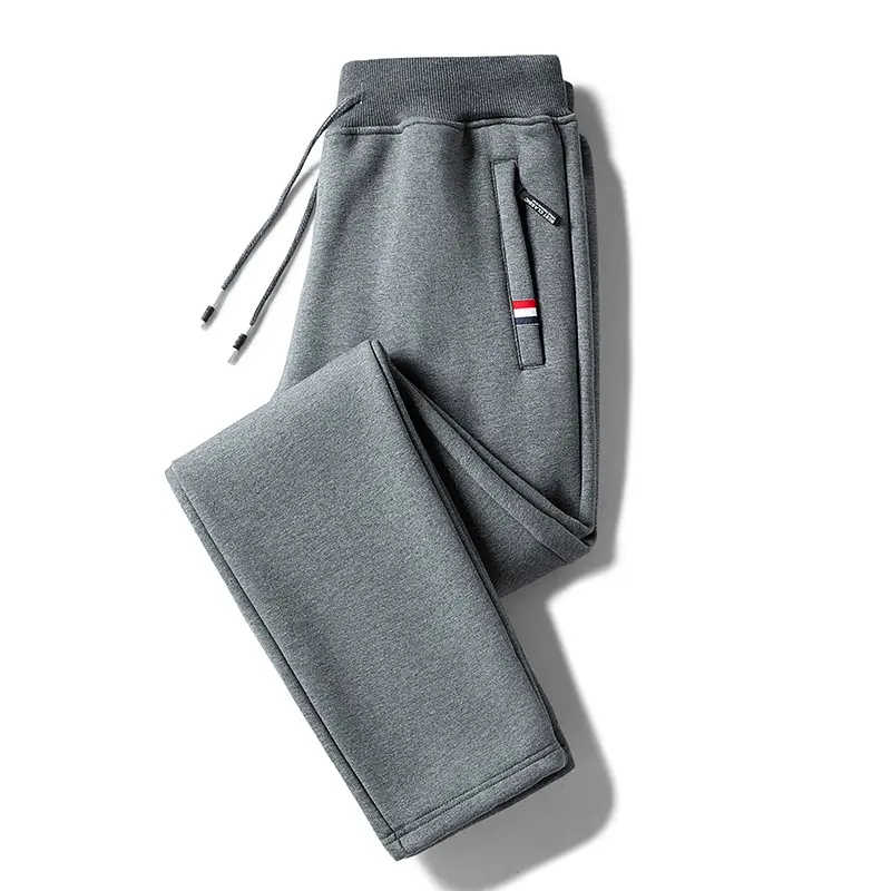 Men Grey Fleece Lined Ankle Tied Pants - Image 20