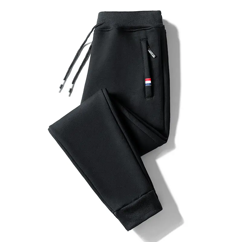 Men Grey Fleece Lined Ankle Tied Pants - Image 8