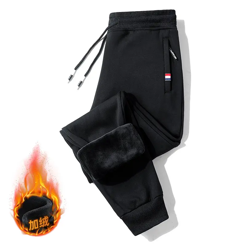 Men's Fleece Lined Grey Sweatpants Plus Large