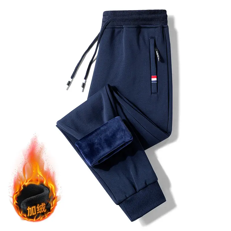 Men's Fleece Lined Grey Sweatpants Plus Large