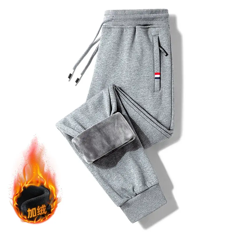 Men's Fleece Lined Grey Sweatpants Plus Large