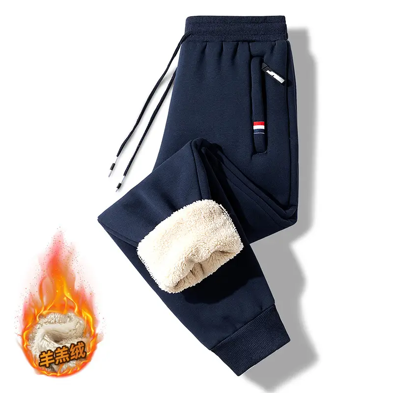 Men's Fleece Lined Grey Sweatpants Plus Large