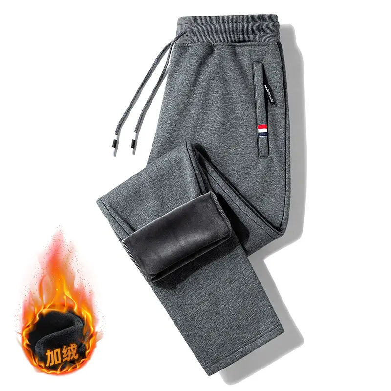 Men's Fleece Lined Grey Sweatpants Plus Large