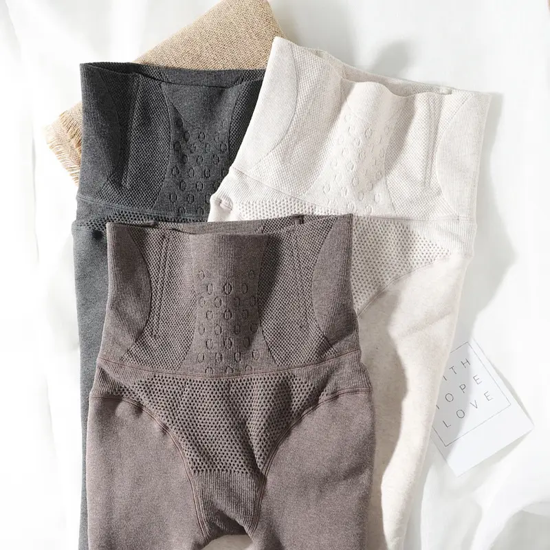 High Waist Belly Contraction Leggings Women Cotton Autumn Winter - Image 32