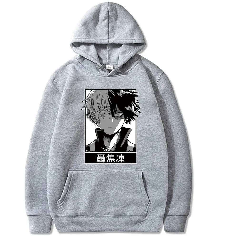 Men Women White Hero Academia Hooded Sweatshirt