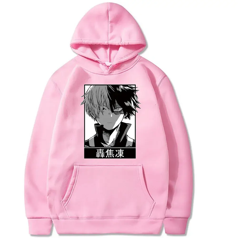 Men Women White Hero Academia Hooded Sweatshirt
