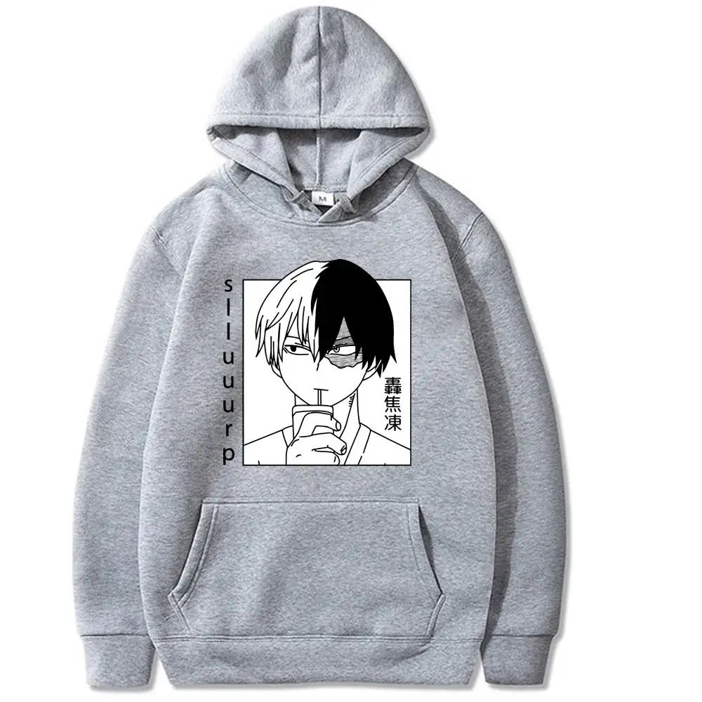 Men Women White Hero Academia Hooded Sweatshirt