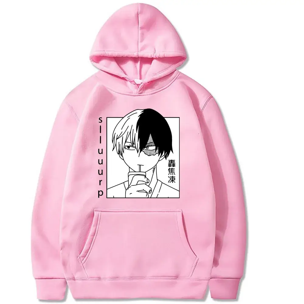 Men Women White Hero Academia Hooded Sweatshirt