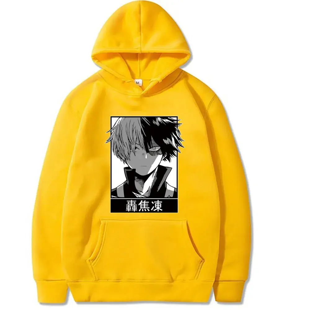 Men Women White Hero Academia Hooded Sweatshirt