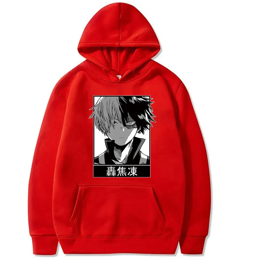 Men Women White Hero Academia Hooded Sweatshirt
