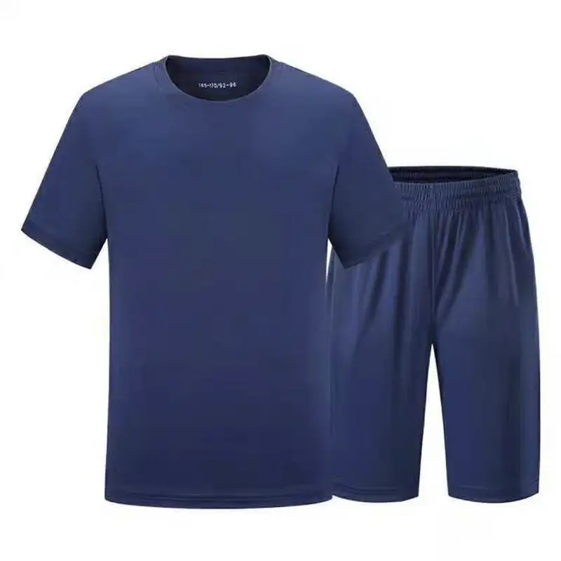 Men Blue Physical Fitness Shorts with Sleeve Band - Image 9