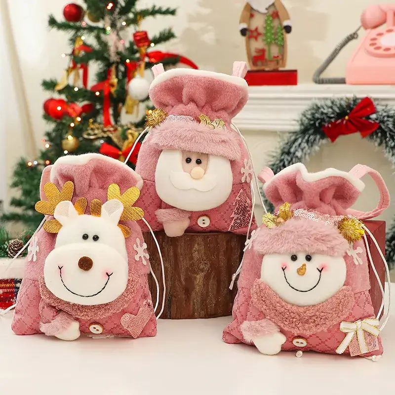 Pink Christmas Candy Bag with 10cm Length - Image 39