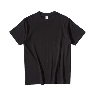 Men Women Cotton Round Neck T-Shirt 250g Green - Image 2