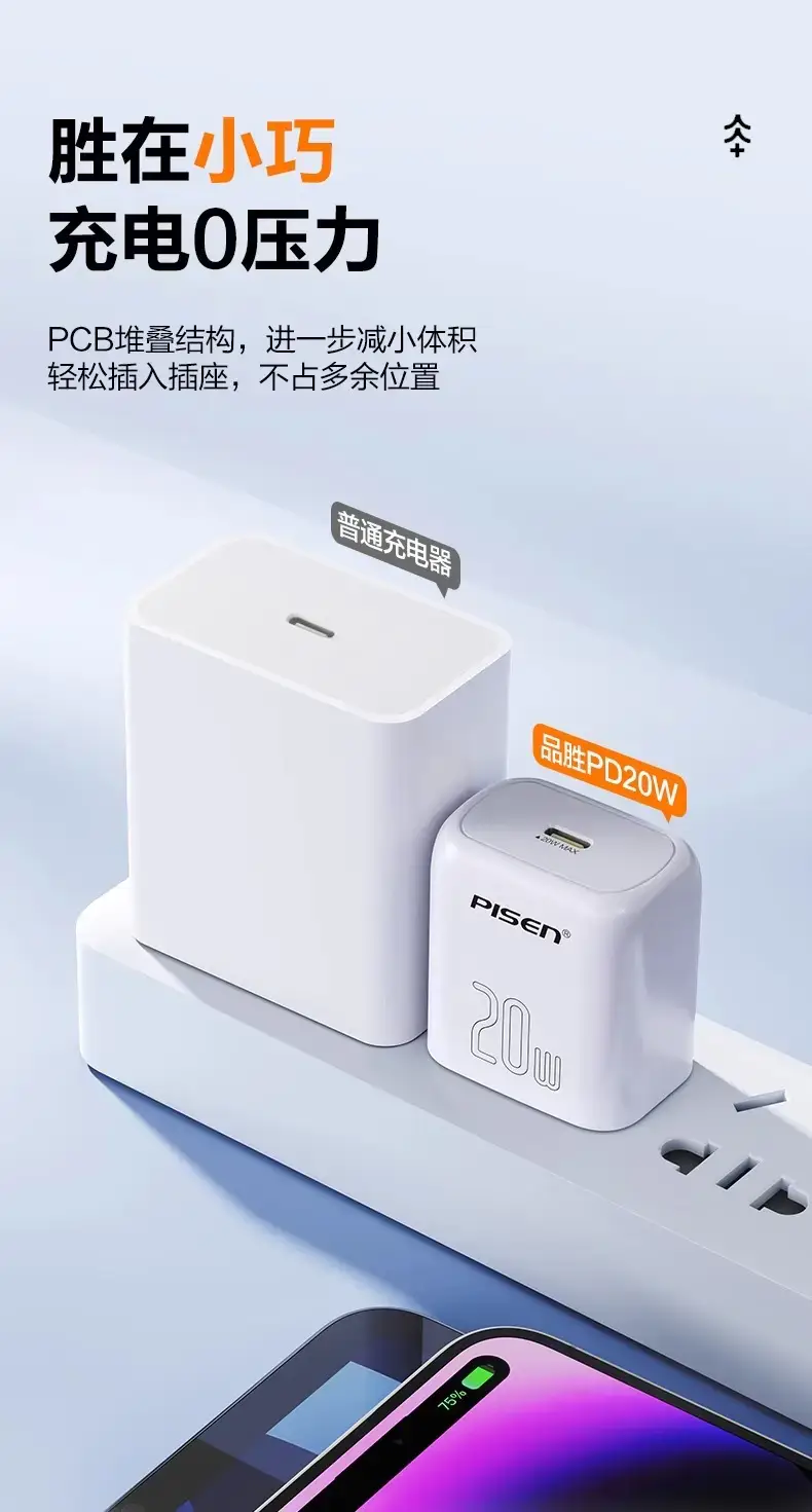 Pinsheng Pd20W Charger Set for Apple 13/iPhone 14 Fast Charging — feature 24