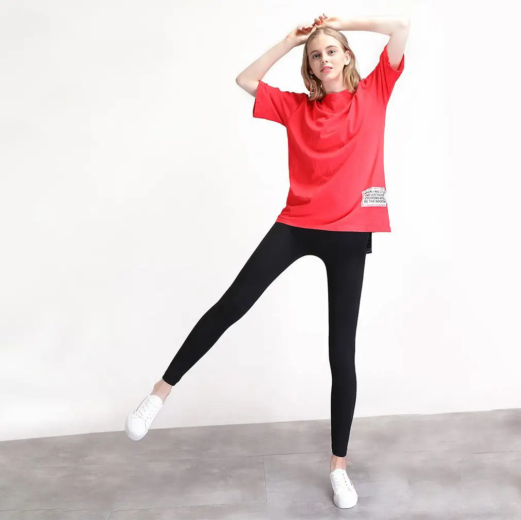 Black Seamless High-Waisted Leggings Slim Fit