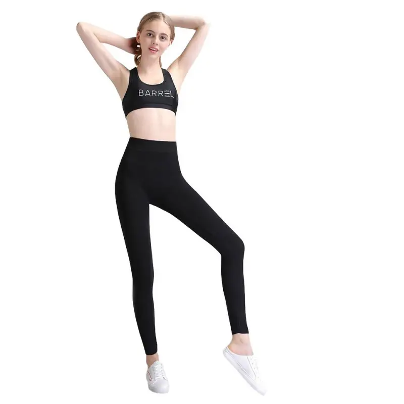 Black Seamless High-Waisted Leggings Slim Fit