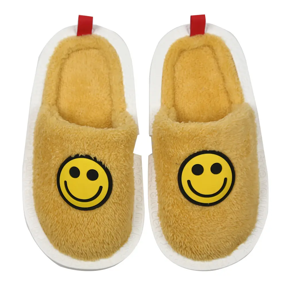 Creative New Winter Smiley Cotton Slippers Thick Bottom Warm Non-slip Wear-resistant Casual Plush Home Indoor Cotton Shoes for Women - Image 11