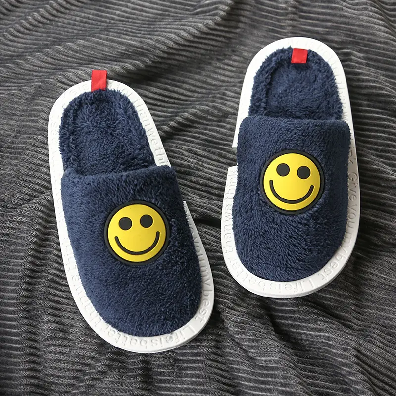 Creative New Winter Smiley Cotton Slippers Thick Bottom Warm Non-slip Wear-resistant Casual Plush Home Indoor Cotton Shoes for Women - Image 6