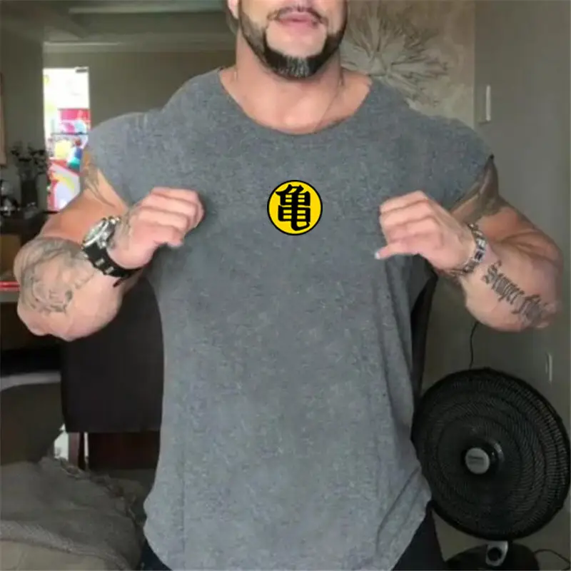 Men's Black Muscle Vests Summer Fitness Sleeveless T-Shirt - Image 8