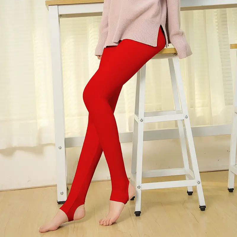 Women's Black Ribbed Cotton Slimming Tights - Image 16