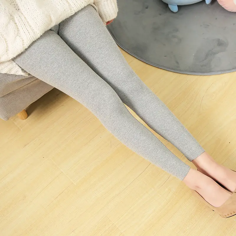 Women's Black Ribbed Cotton Slimming Tights - Image 7