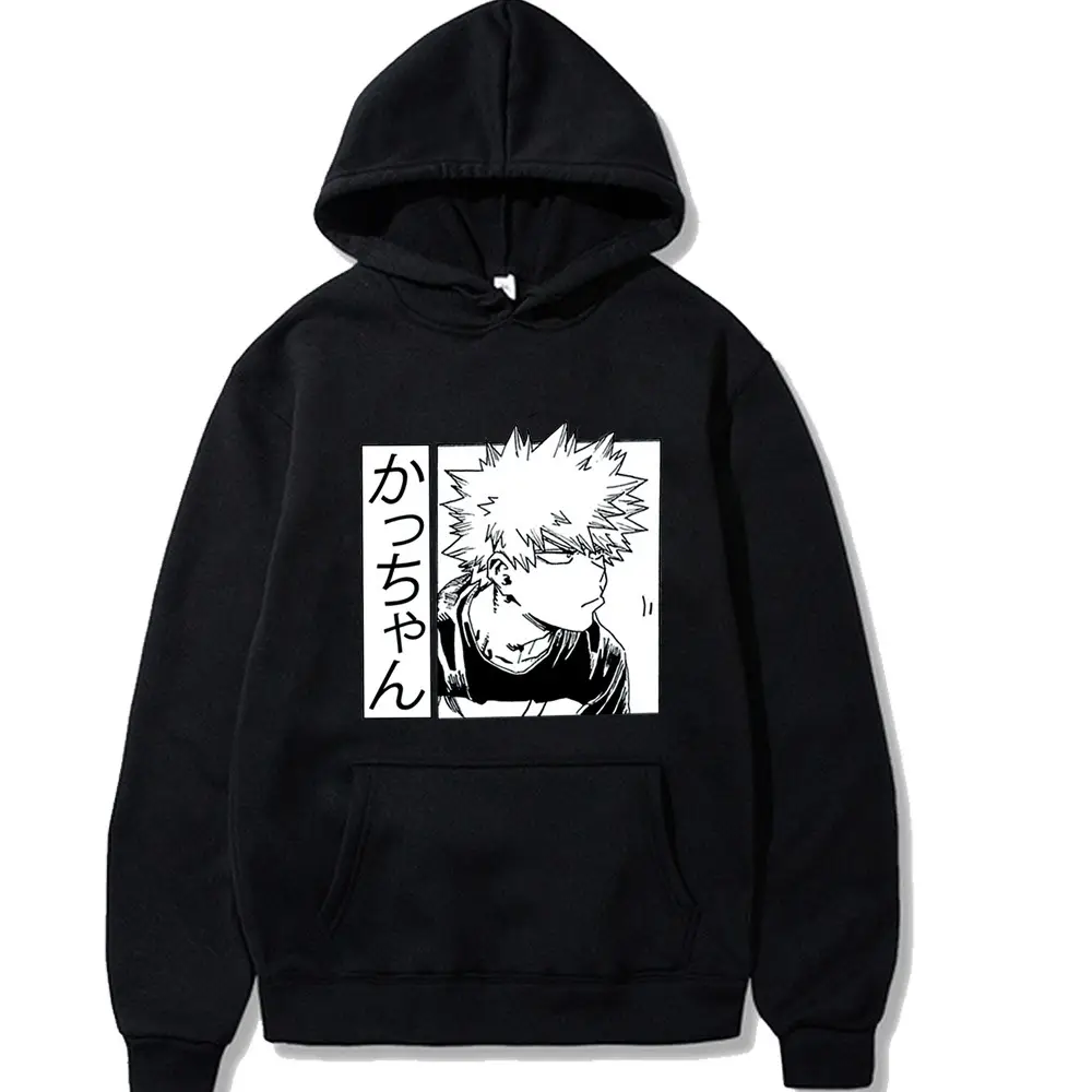 Men Women Hooded Sweatshirt White My Hero Academia Design