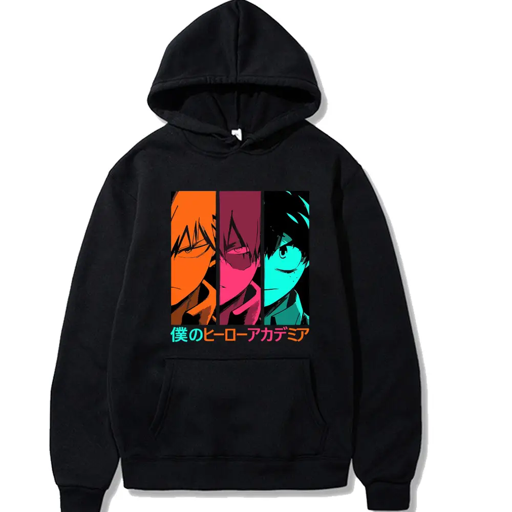 Men Women Hooded Sweatshirt White My Hero Academia Design