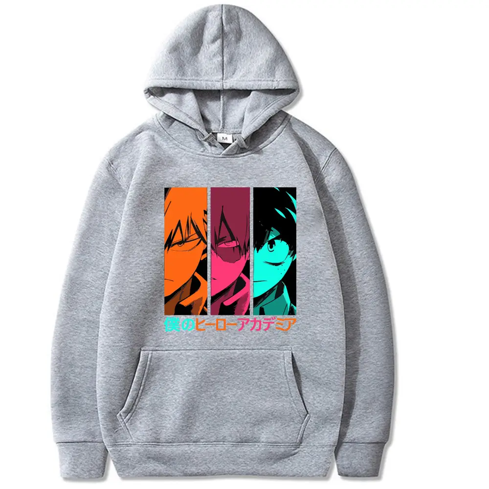 Men Women Hooded Sweatshirt White My Hero Academia Design