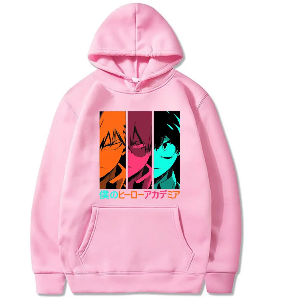 Men Women Hooded Sweatshirt White My Hero Academia Design
