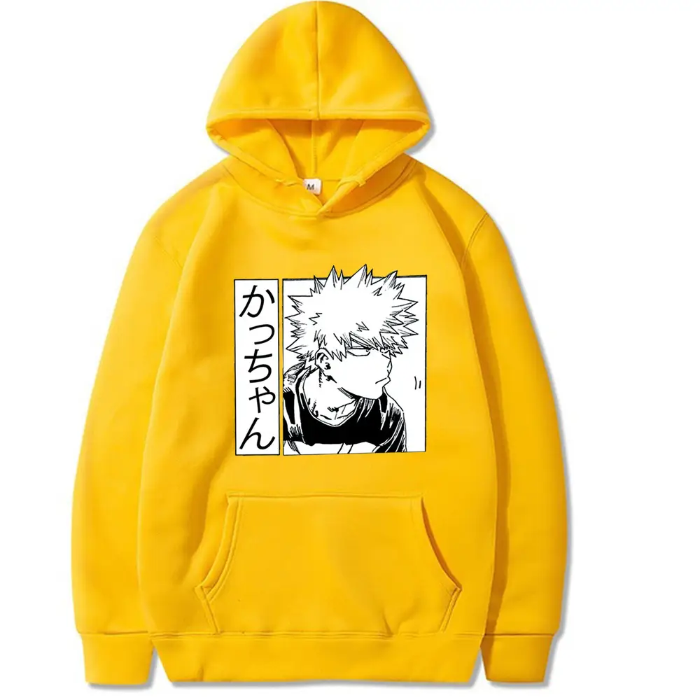 Men Women Hooded Sweatshirt White My Hero Academia Design