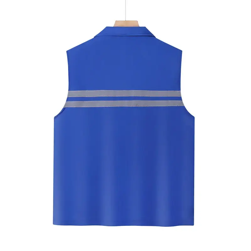 Red Sleeveless Volcanic Vest with Reflective Stripes - Image 2